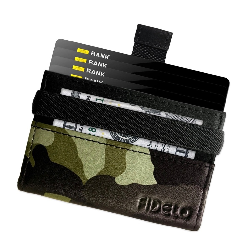 Fidelo Men's Camo Minimalist Wallet - Picture 2 of 11